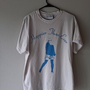 Oversizes Billie Eilish Happier Than Ever 2022 Double Sided Graphic T-shirt